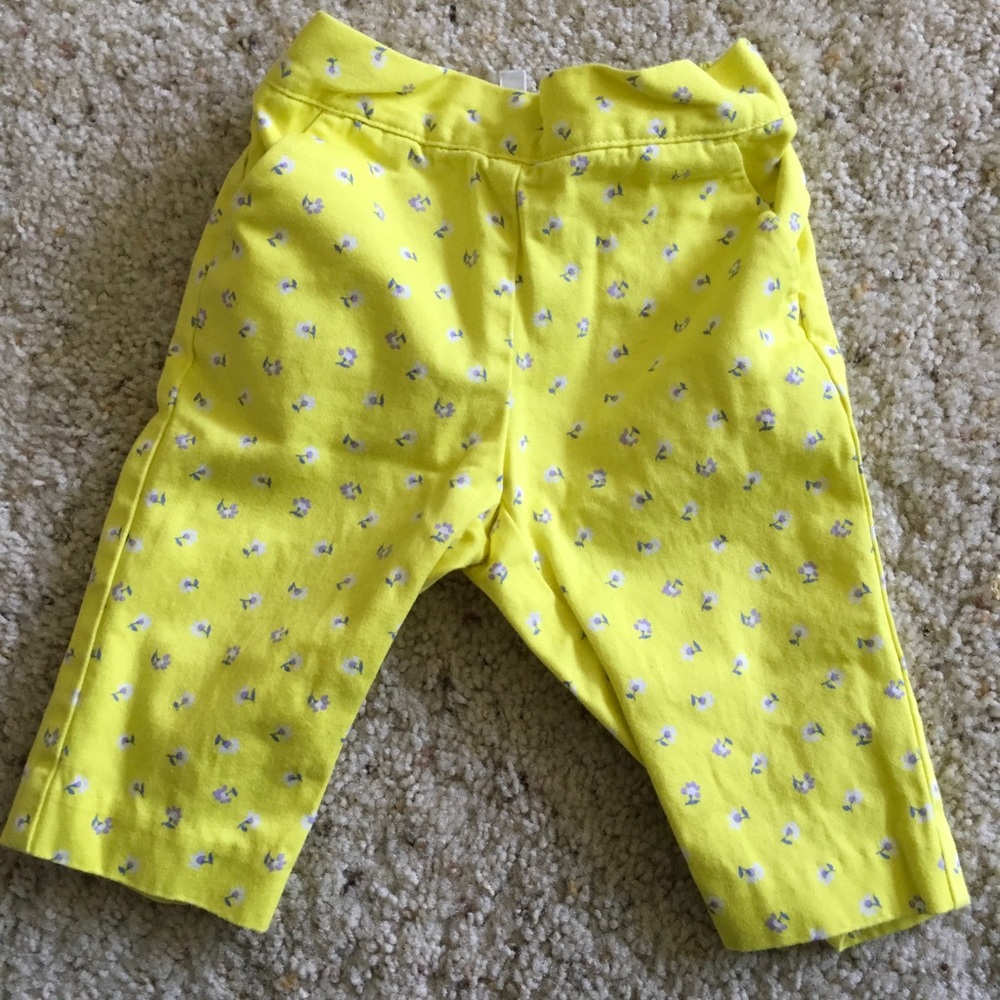 Janie and Jack yellow trousers with pockets